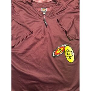 Easton Men Burgundy Baseball Softball Pullover Jacket Size S 1/4 Zip